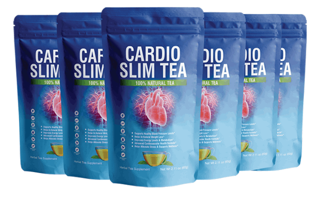 Cardio Slim Tea customer review collage showing verified five star ratings